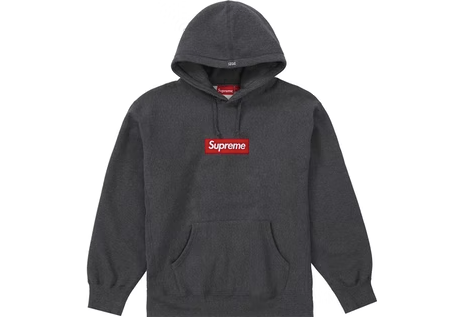 Supreme Box Logo Hooded Sweatshirt (FW21) Charcoal
