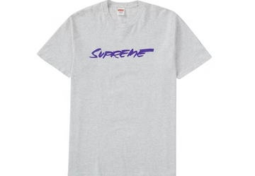 Supreme Futura Logo Tee Ash Grey (WORN)