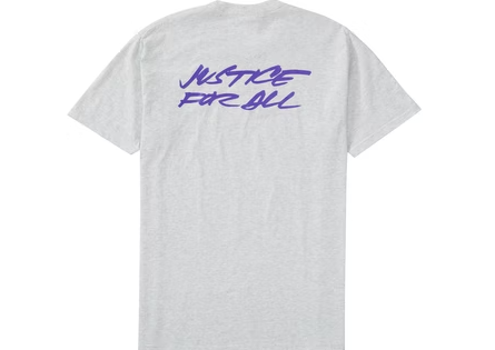 Supreme Futura Logo Tee Ash Grey (WORN)