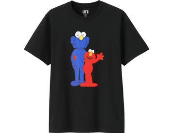 KAWS x Uniqlo x Sesame Street BFF Elmo Tee Black
