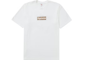 Supreme Burberry Box Logo Tee White