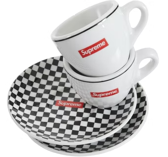 Supreme IPA Porcellane Aosta Espresso Set Black (Set of 2)