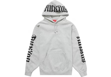 Supreme Ambigram Hooded Sweatshirt Heather Grey