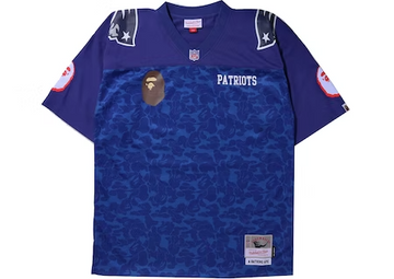 BAPE x Mitchell & Ness NFL New England Patriots Legacy Jersey Navy