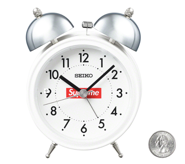 Supreme Seiko Alarm Clock White