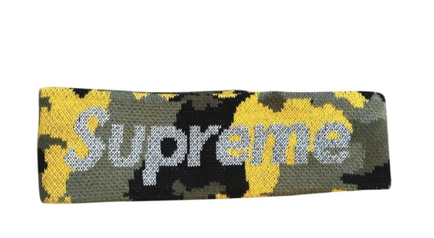 Supreme New Era Reflective Logo Headband (F/W17) Yellow Camo