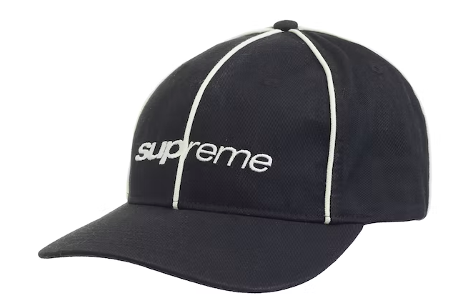 Supreme Piping 6-Panel (FW22) Black