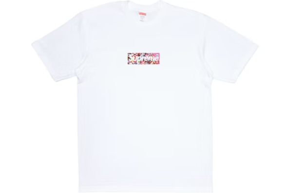 Supreme Takashi Murakami COVID-19 Relief Box Logo Tee White