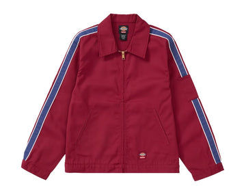Supreme Dickies Stripe Eisenhower Jacket Maroon