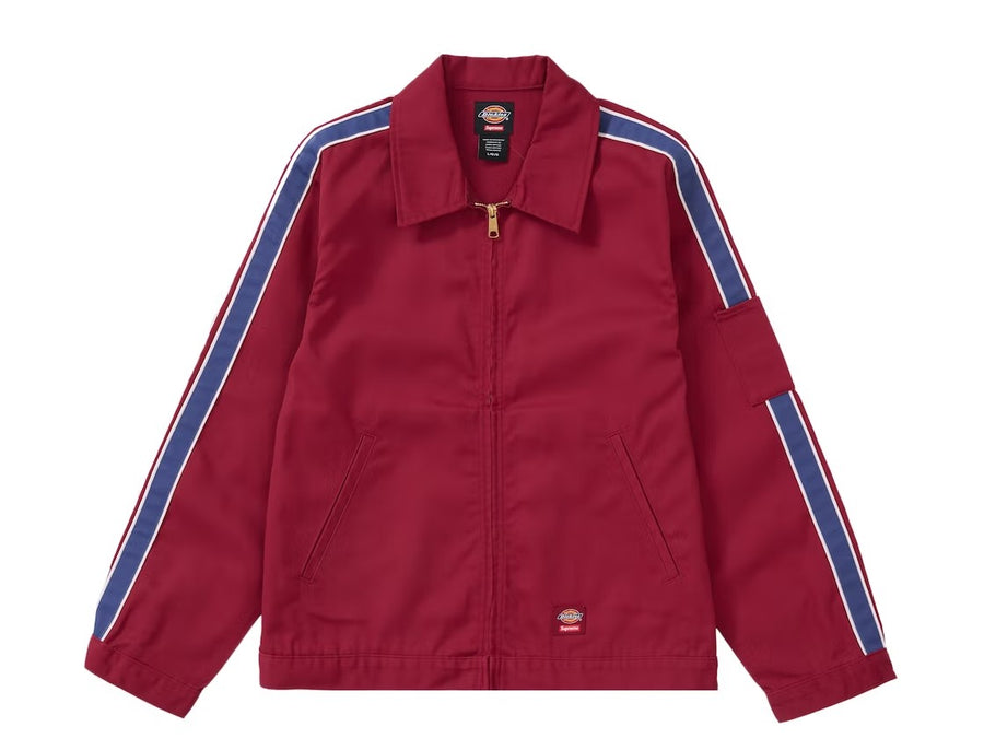 Supreme Dickies Stripe Eisenhower Jacket Maroon